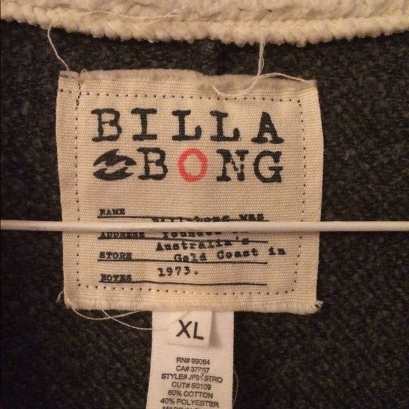 Billabong XL zippered sweater jacket - Picture 2 of 2
